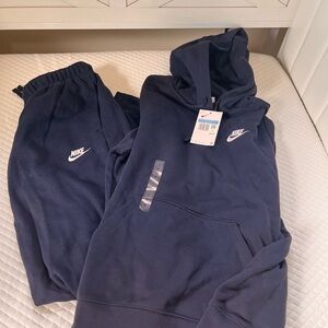 Nike Navy Sweatpants & Hoodie Set